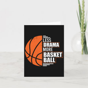 Less Drama More Bysketbyll Coach Match Player Team Card