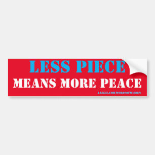 less guns more peace bumper sticker