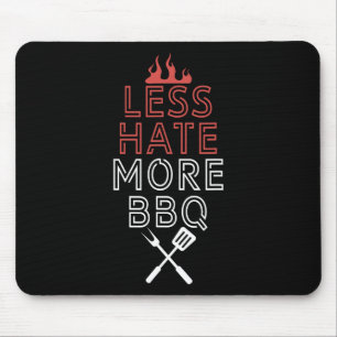Less Hate More Bbq Head Chef Cooking Culinary Art Mouse Pad