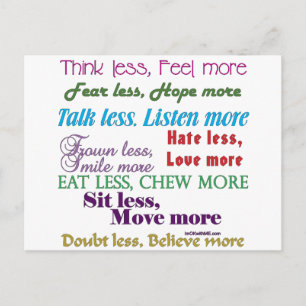 Less is More Postcard