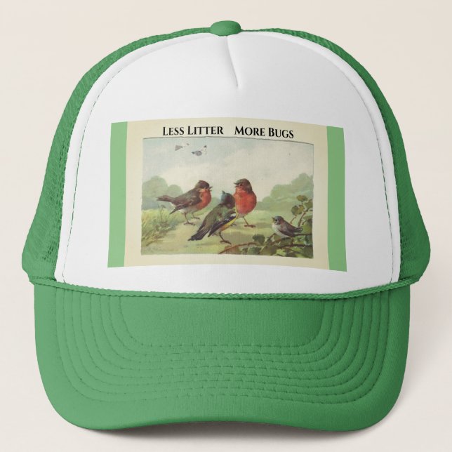 Less Litter More Bugs Trucker Hat (Front)