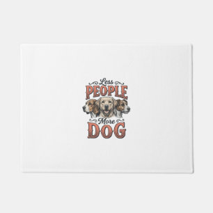 Less People More Dog Vintage Dog Lover Design_1 Doormat