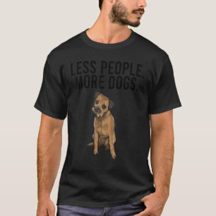Less People More Dogs Border Terrier Introvert T-Shirt