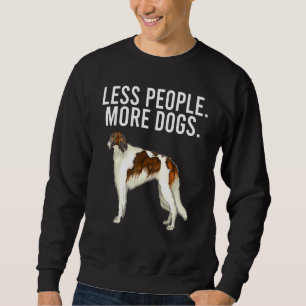 Less People More Dogs Borzoi Introvert Sweatshirt