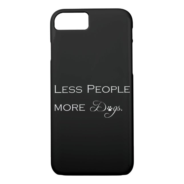 Less People More Dogs Case-Mate iPhone Case (Back)