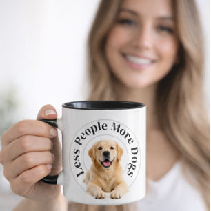 Less People, More Dogs – Minimalist Dog Lover Mug
