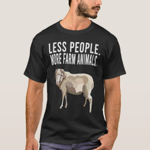 Less People More Farm Animals Ram  Introvert T-Shirt