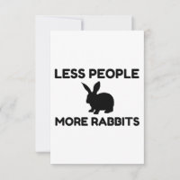Less People More Rabbits Funny