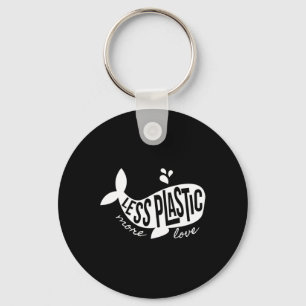 Less Plastic More Love Recycle Awareness Earth Day Keychain