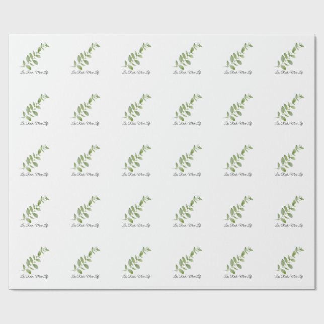 Less Rush More Life Botanical Gift Wrap (Flat)