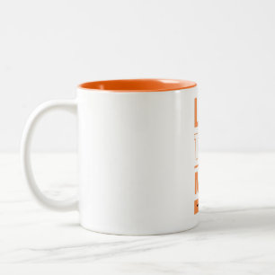 less talk, more action Two-Tone coffee mug