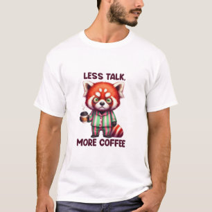 Less Talk More Coffee Racoon T-Shirt
