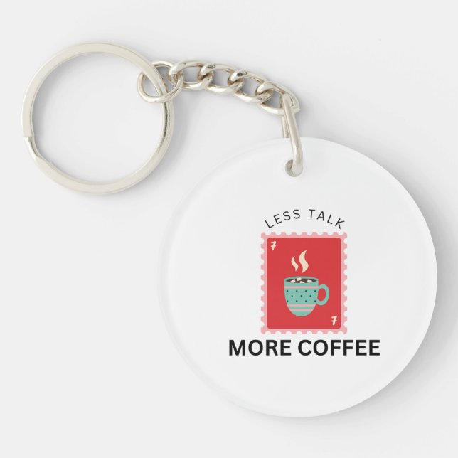 Less Talk More Coffee Stamp Illustration (Devant)