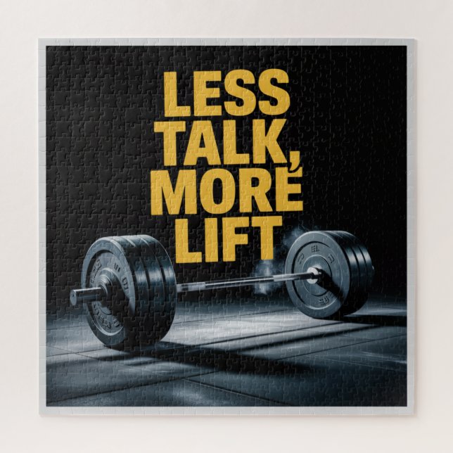Less Talk, More Lift Jigsaw Puzzle (Vertical)