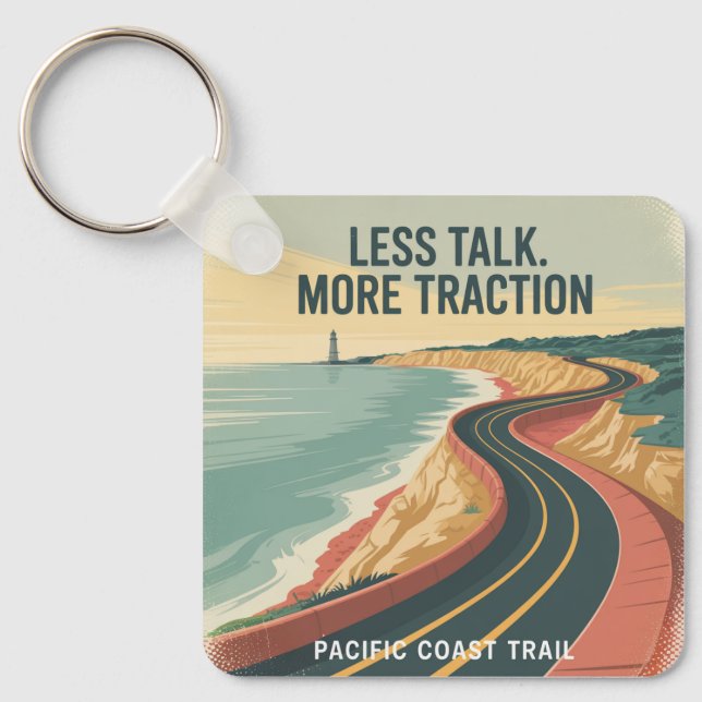 Less Talk. More Traction Keychain (Front)