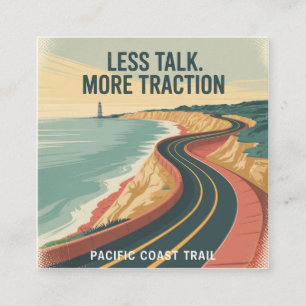 Less Talk. More Traction Square Business Card