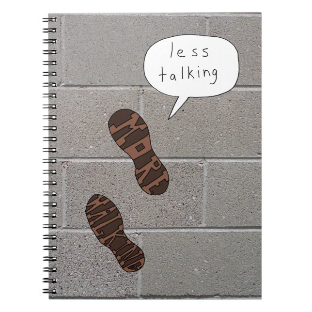 Less Talking More Walking Cinderblock notebook (Front)