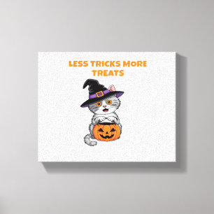 Less Tricks More Treats Halloween Gifts Classic T- Canvas Print