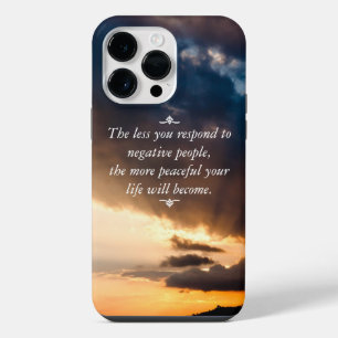 Less you respond to negative people Sunset Photo iPhone 14 Pro Max Case
