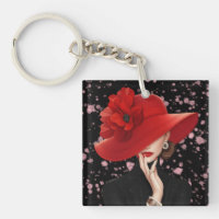 L'essence de l'élégance Porte-clés en acrylique