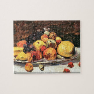 Lesser Ury - Fruit still life on a white blanket Jigsaw Puzzle
