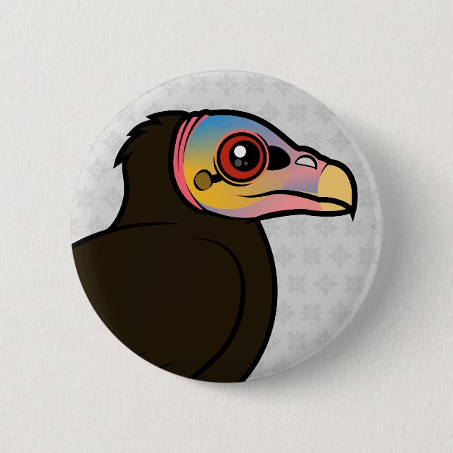 Lesser Yellow-headed Vulture 2 Inch Round Button (Front)