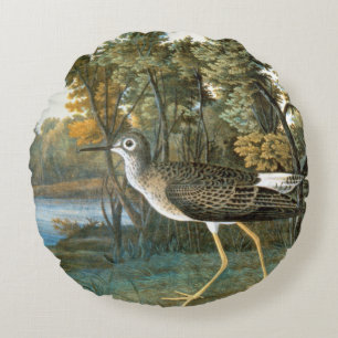 Lesser Yellowlegs Round Pillow