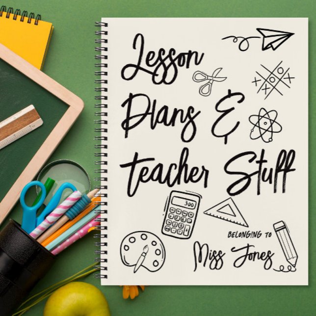 lesson plans & Teacher Stuff Personalised Notebook (Creator Uploaded)