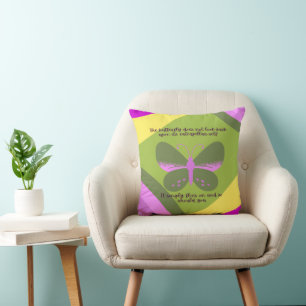 Lessons From A Butterfly Throw Pillow