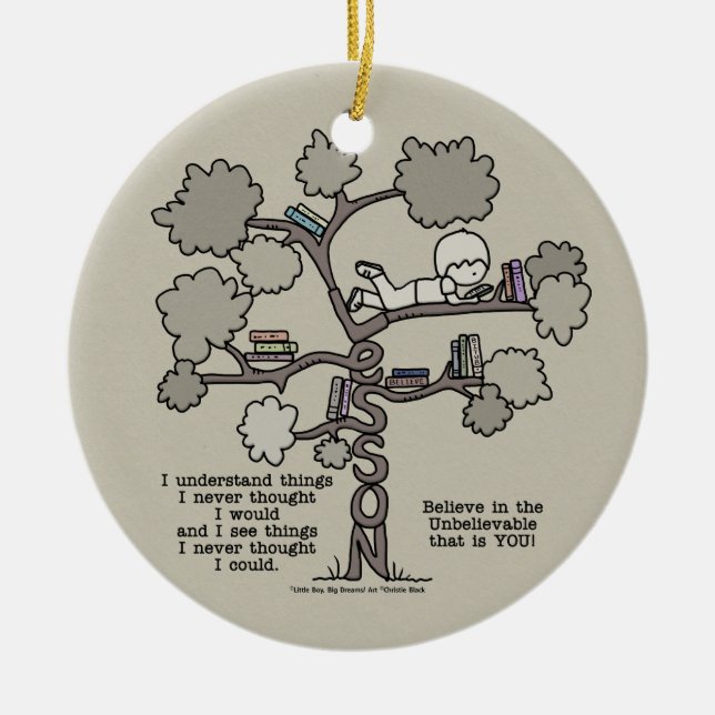 Lessons Learned Ceramic Ornament (Front)