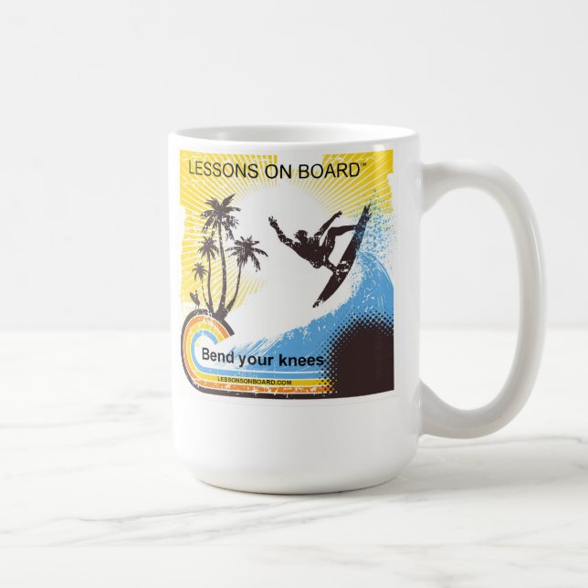 "Lessons On Board" Bend your Knees Cup (Right)