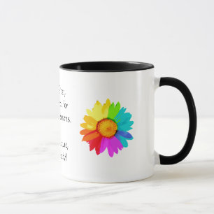 Lessons - Rainbow Floral Inspirational Mug