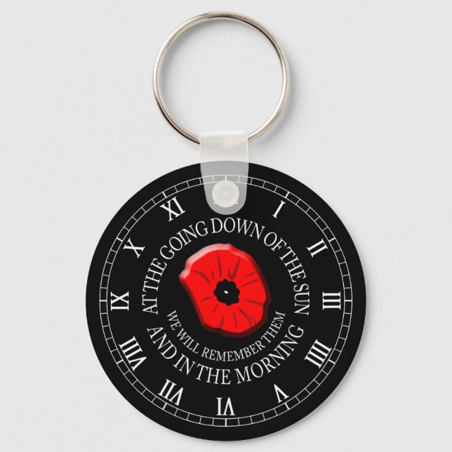 Lest We Forget keyring. Poppy keyring (Front)