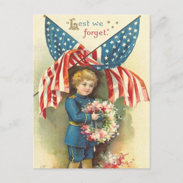 Lest We Forget Memorial Day Postcard (Front)