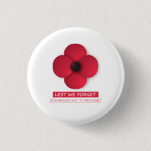  Lest We Forget / Remembrance Day  1 Inch Round Button