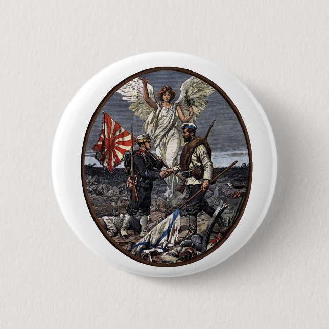 Lest We Forget the Russo-Japanese War 2 Inch Round Button (Front)