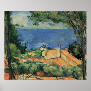L'Estaque With Red Roofs - Paul Cezanne - c1883 Poster