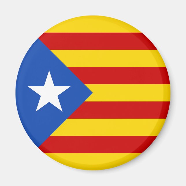"L'Estelada Blava" Catalan Independence Flag Magnet (Front)