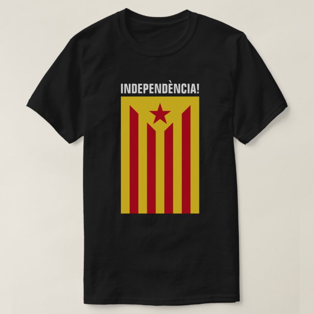L'Estelada Vermella -Red Starred Flag Catalonia T-Shirt (Design Front)
