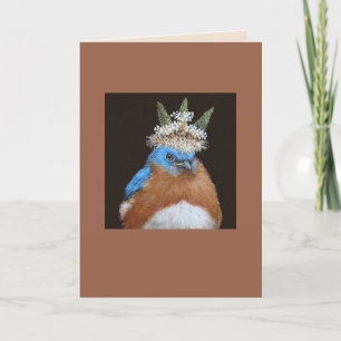 Lester the grumpy, bossy bluebird card