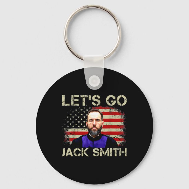 Let39s Go Jack Smith American Flag Summer  Keychain (Front)