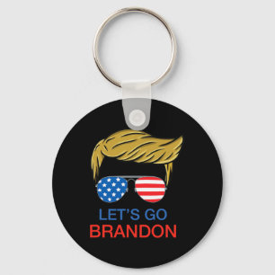 Let#39;s Go Brandon Chant Funny Biden Political Tr Keychain