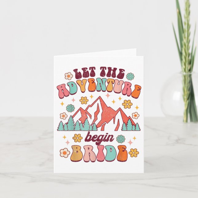 Let Adventure Begin Bride Wedding Announcement New (Front)
