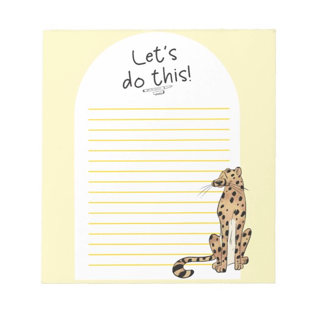 Let do this! Cheetah Notepad (Front)