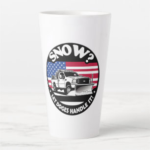 Let Doges Handle It Snow Plowing Art Latte Mug