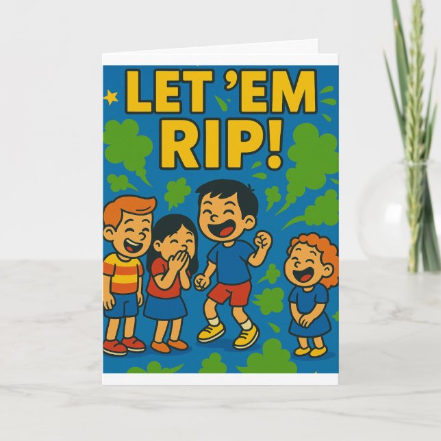 Let ’Em Rip! A Birthday Blast! Card (Front)