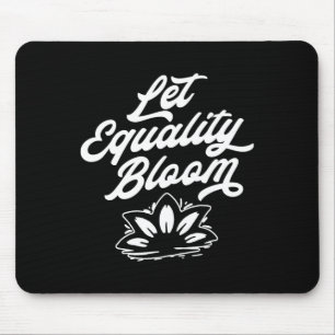 Let Equality Bloom Retro Lotus Flower Pride Graphi Mouse Pad