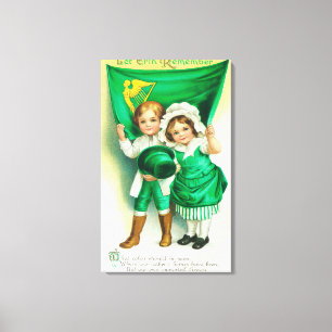 Let Erin Remember Couple Holding a Flag Canvas Print