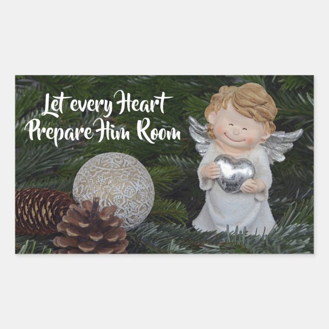 Let every Heart Prepare Him Room, Christmas Carol Sticker (Front)