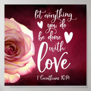 Let everything you do be done with love poster